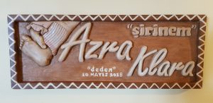 AS001 Ahşap Oyma ve Sedef isimlik